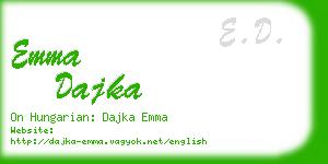 emma dajka business card